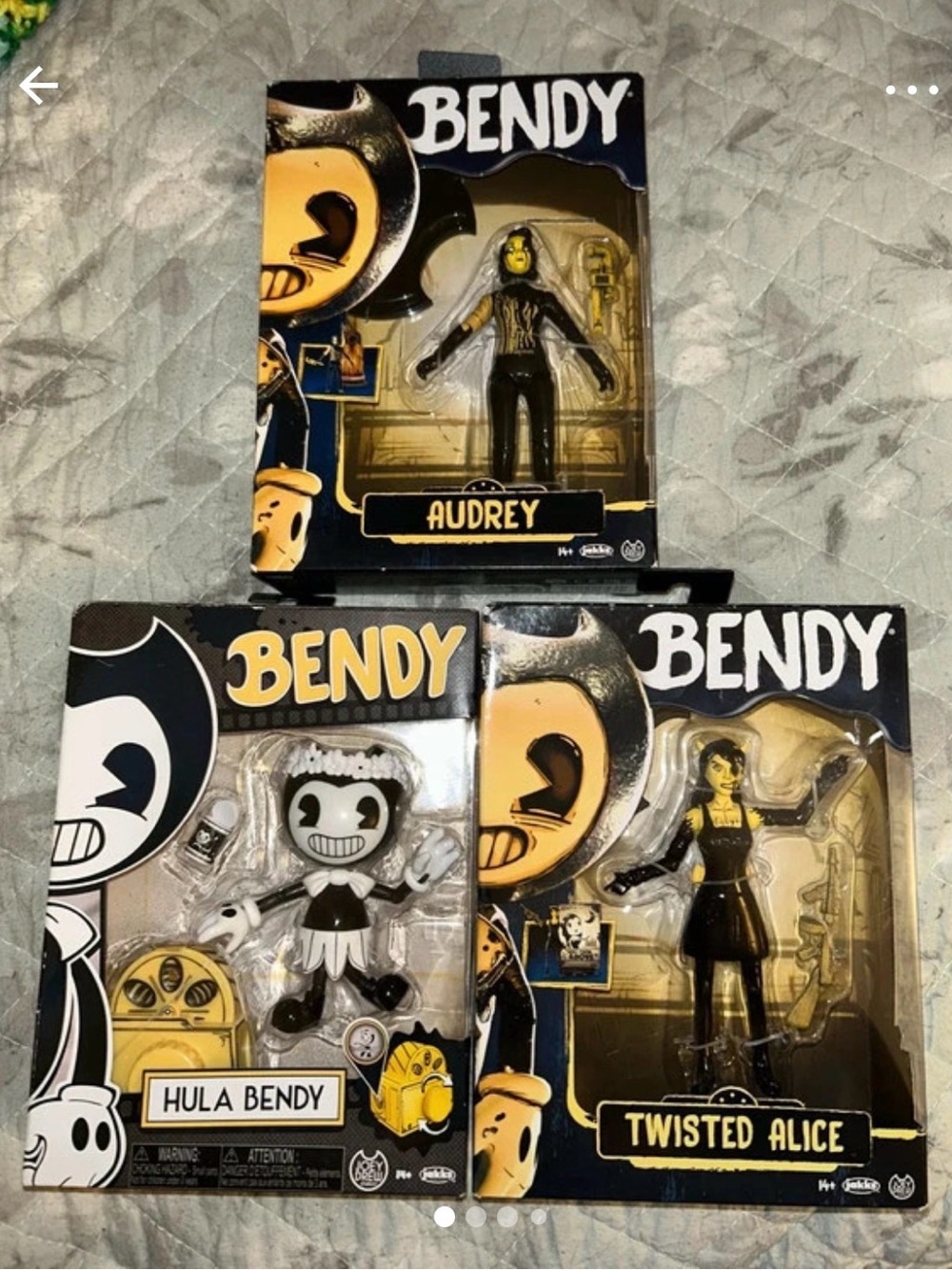 Bendy Vinyl Figure Bundle - Audrey, Twisted Alice & Hula Bendy new in box